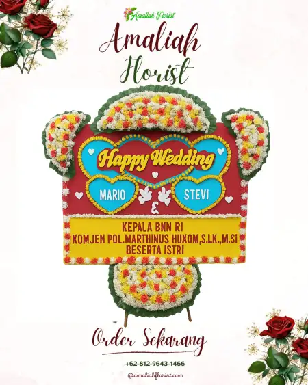 Papan Bunga Pernikahan Warungkadu